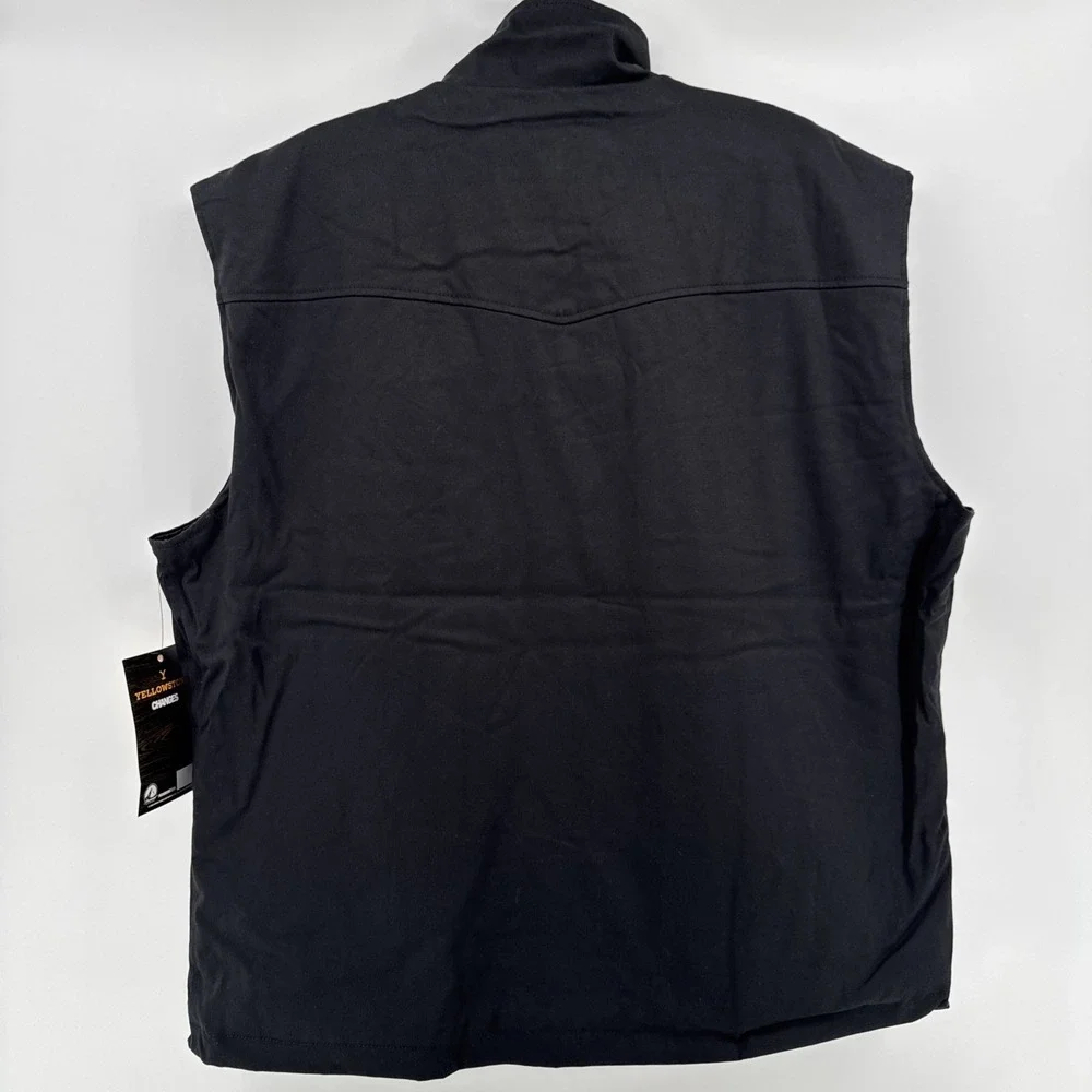 Yellowstone Dutton Ranch Men's Vest Jacket Brown Size 3XL Western Cowboy NWT - Picture 5 of 8